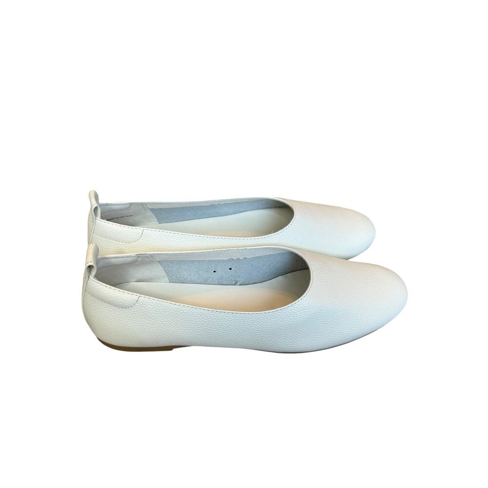 Everlane White Leather Ballet Flats